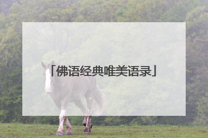 佛语经典唯美语录