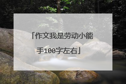 作文我是劳动小能手100字左右