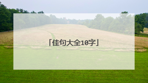 佳句大全10字