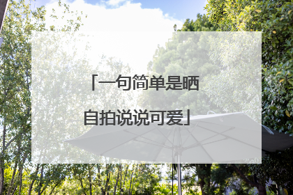 一句简单是晒自拍说说可爱
