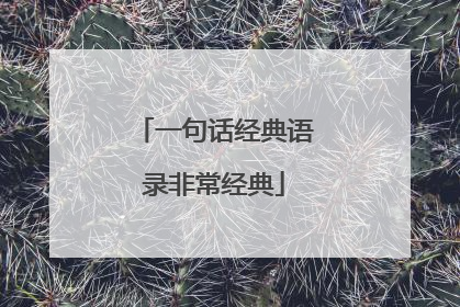 一句话经典语录非常经典