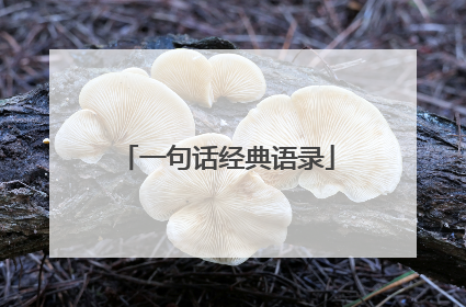 一句话经典语录