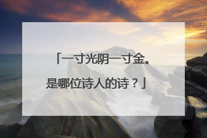 一寸光阴一寸金。是哪位诗人的诗？