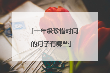 一年级珍惜时间的句子有哪些
