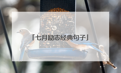 七月励志经典句子