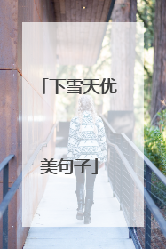 下雪天优美句子