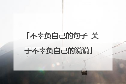 不辜负自己的句子 关于不辜负自己的说说