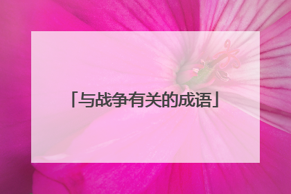 与战争有关的成语