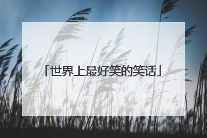 世界上最好笑的笑话