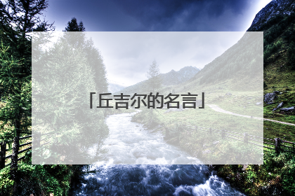 丘吉尔的名言