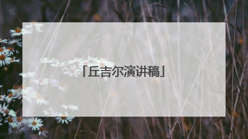 丘吉尔演讲稿