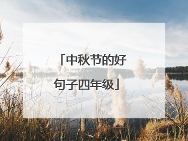 中秋节的好句子四年级