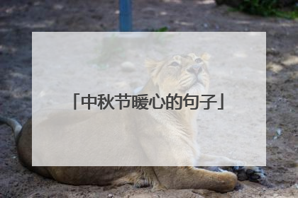 中秋节暖心的句子