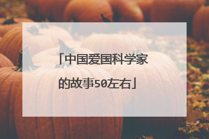 中国爱国科学家的故事50左右