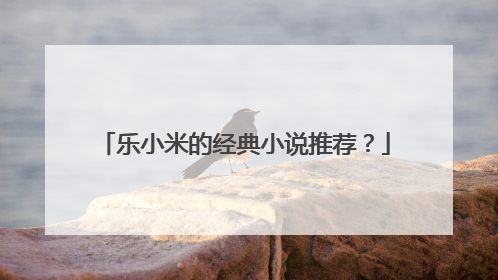 乐小米的经典小说推荐？