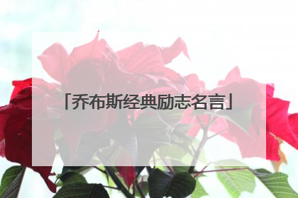 乔布斯经典励志名言