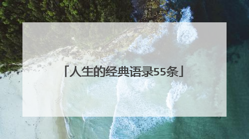 人生的经典语录55条