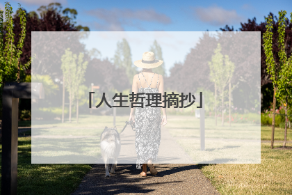 人生哲理摘抄