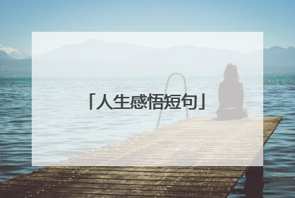 人生感悟短句