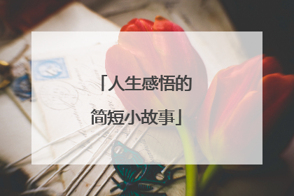 人生感悟的简短小故事
