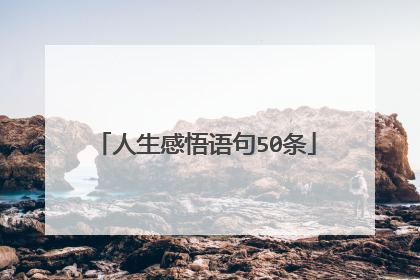 人生感悟语句50条