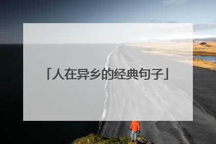 人在异乡的经典句子