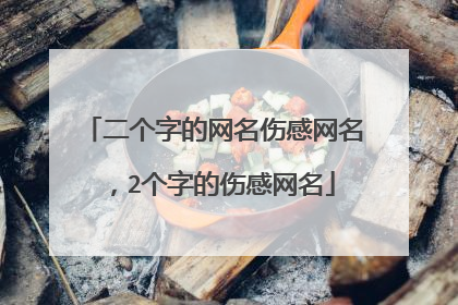 二个字的网名伤感网名,2个字的伤感网名