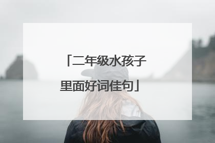 二年级水孩子里面好词佳句