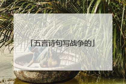 五言诗句写战争的