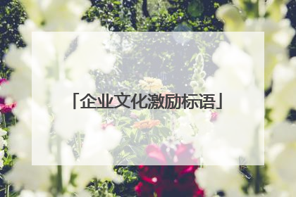 企业文化激励标语