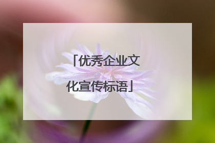 优秀企业文化宣传标语