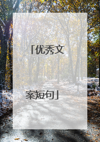 优秀文案短句