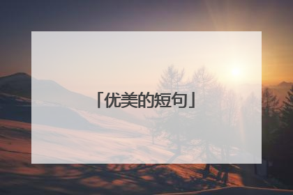 优美的短句
