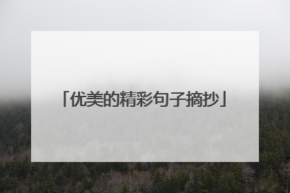 优美的精彩句子摘抄