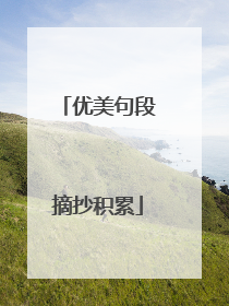 优美句段摘抄积累
