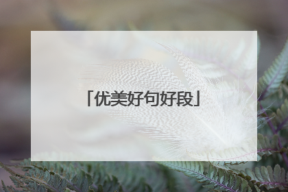 优美好句好段