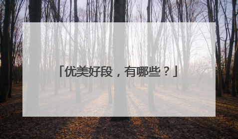 优美好段,有哪些?