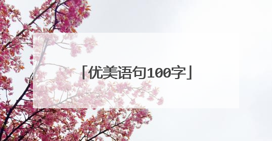 优美语句100字