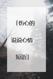 伤心的说说心情短语