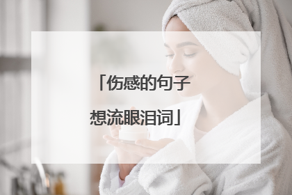 伤感的句子想流眼泪词
