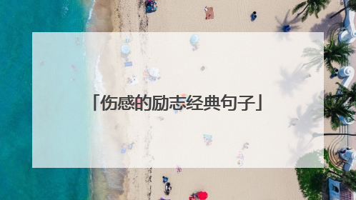 伤感的励志经典句子