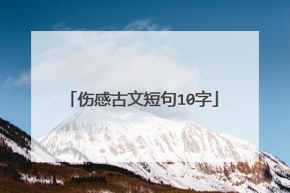 伤感古文短句10字
