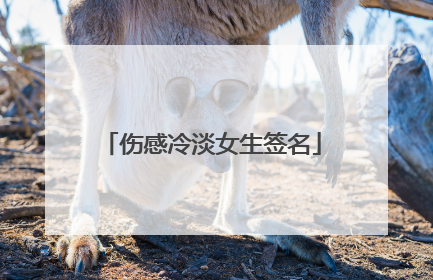 伤感冷淡女生签名
