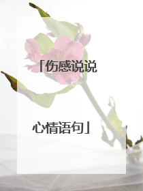 伤感说说心情语句