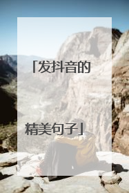 发抖音的精美句子