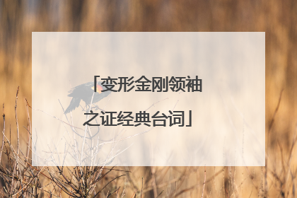 变形金刚领袖之证经典台词