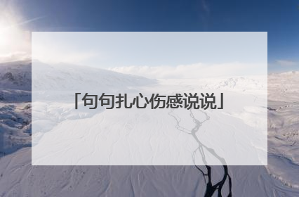 句句扎心伤感说说