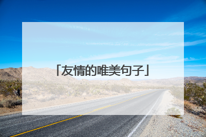 友情的唯美句子