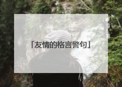友情的格言警句