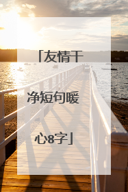 友情干净短句暖心8字